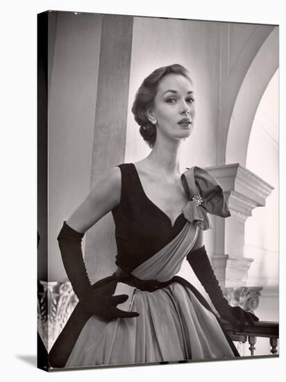 Woman Modeling a Short Ball Gown-Nina Leen-Premier Image Canvas