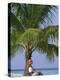 Woman on Beach, Maldives Islands, Indian Ocean-Angelo Cavalli-Premier Image Canvas