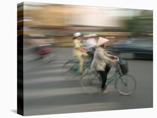 Woman on Bicycle, Hanoi, Vietnam-Gavriel Jecan-Premier Image Canvas