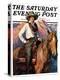"Woman on Horse in Mountains," Saturday Evening Post Cover, October 6, 1928-William Henry Dethlef Koerner-Premier Image Canvas