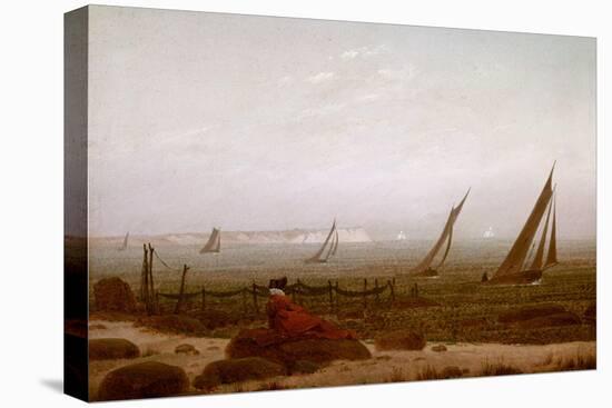 Woman on the Beach at Rugen, 1818-Caspar David Friedrich-Premier Image Canvas