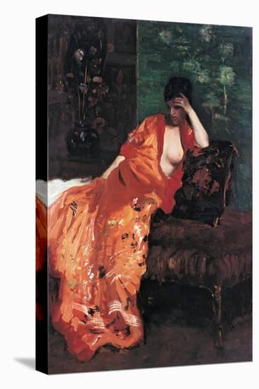 Woman on the Sofa (Donna Sul Divano)-Giuseppe De Nittis-Premier Image Canvas