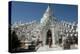 Woman Outside Hsinbyume (Or Myatheindan) Pagoda, Mingun, Myanmar (Burma)-Annie Owen-Premier Image Canvas