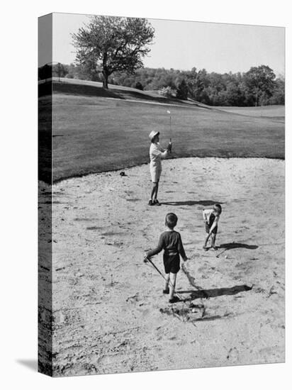 Woman Participating in Ladies Day at a Golf Club-Joe Scherschel-Premier Image Canvas