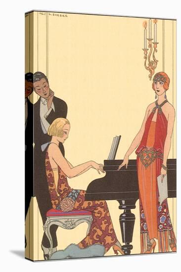 Woman Playing Piano, 1922-Georges Barbier-Premier Image Canvas
