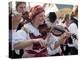 Woman Playing Violin and Wearing Folk Dress, Borsice, Brnensko, Czech Republic-Richard Nebesky-Premier Image Canvas