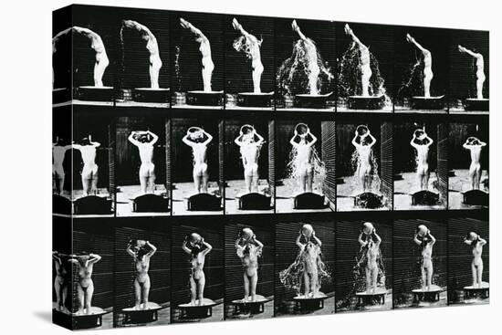 Woman Pouring a Basin of Water over Her Head, Illustration from 'The Human-Eadweard Muybridge-Premier Image Canvas