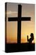 Woman Praying at Sunset, Cher, France, Europe-Godong-Premier Image Canvas