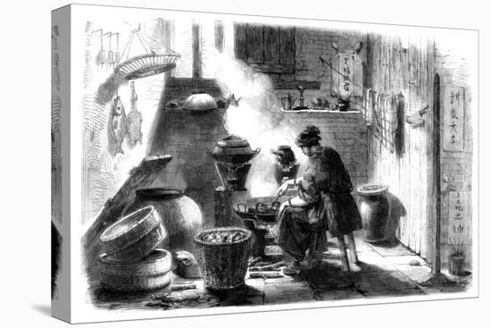 Woman Preparing Cakes for the Chinese New Year, 1861-null-Premier Image Canvas