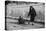 Woman Pulling Two Children on Sled in Winter, Vermont, 1940-Marion Post Wolcott-Premier Image Canvas