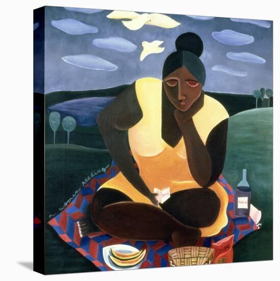 Woman Reading, 1997-Laura James-Premier Image Canvas