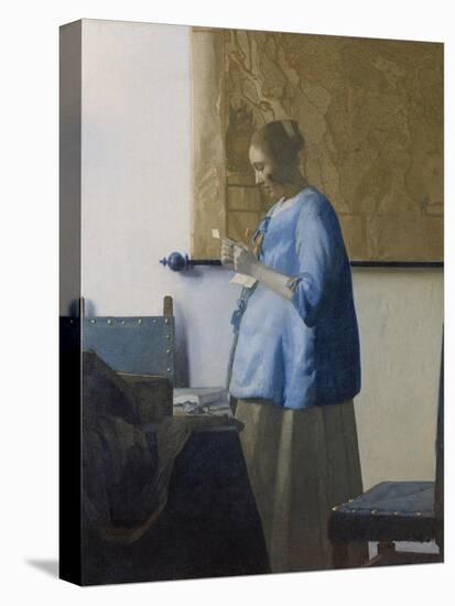 Woman Reading a Letter, C.1662-63-Johannes Vermeer-Premier Image Canvas