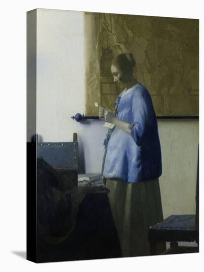 Woman Reading a Letter-Johannes Vermeer-Stretched Canvas