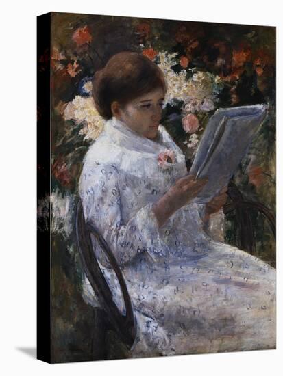 Woman Reading in a Garden-Mary Cassatt-Premier Image Canvas