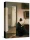 Woman Reading in an Interior-Carl Holsoe-Premier Image Canvas