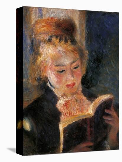 Woman Reading-Pierre-Auguste Renoir-Stretched Canvas