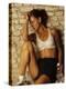 Woman Resting after Working Out, New York, New York, USA-Chris Trotman-Premier Image Canvas