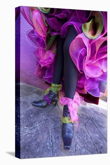 Woman's Legs and Shoes Dressed for Carnival, Venice, Italy-Jaynes Gallery-Premier Image Canvas