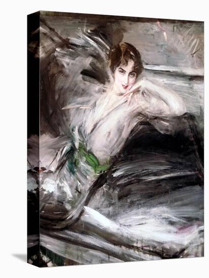 Woman Sat on Chair, C1860-Giovanni Boldini-Premier Image Canvas