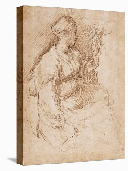 Woman Seated Holding a Statuette of Victory, C.1524-Parmigianino-Premier Image Canvas