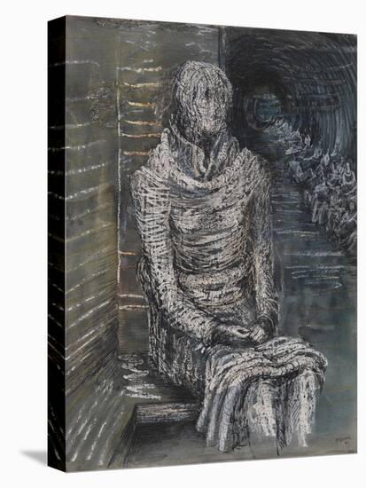 Woman Seated in the Underground-Henry Moore-Premier Image Canvas