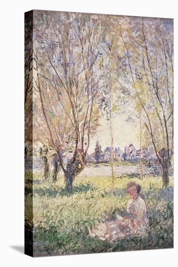 Woman Seated under the Willows-Claude Monet-Premier Image Canvas