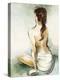 Woman Sitting II-Lanie Loreth-Stretched Canvas