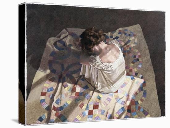 Woman Sitting on a Quilt-Helen J. Vaughn-Premier Image Canvas