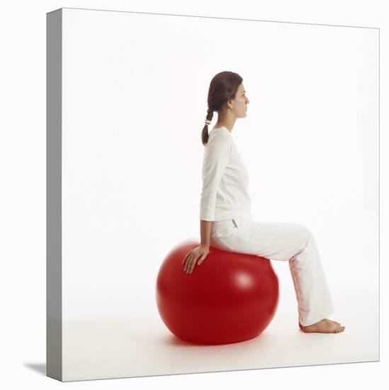 Woman Sitting on Exercise Ball-Cristina-Premier Image Canvas