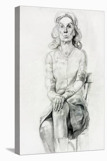 Woman Sitting Sketch-Boyan Dimitrov-Stretched Canvas