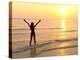 Woman Standing In the Sea-Bjorn Svensson-Premier Image Canvas