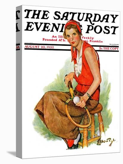 "Woman Tennis Player," Saturday Evening Post Cover, August 20, 1932-Ellen Pyle-Premier Image Canvas
