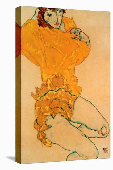 Woman Undressing, 1914-Egon Schiele-Premier Image Canvas