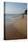 Woman Walking Leaving Footprints on Deserted Beach, Niraamaya, Kovalam, Kerala, India, Asia-James Strachan-Premier Image Canvas