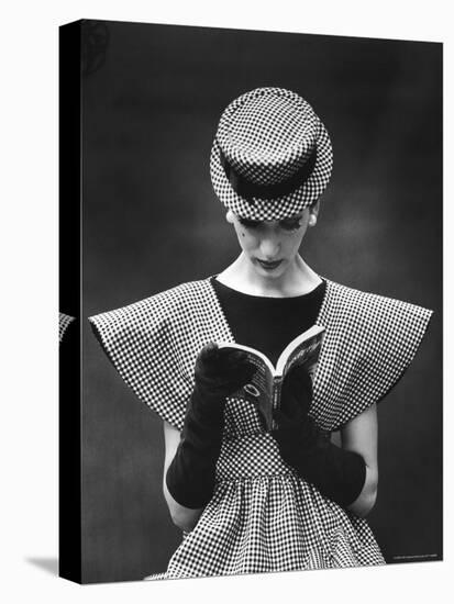 Woman Wearing Wide Shoulder Fashion Look-Nina Leen-Premier Image Canvas
