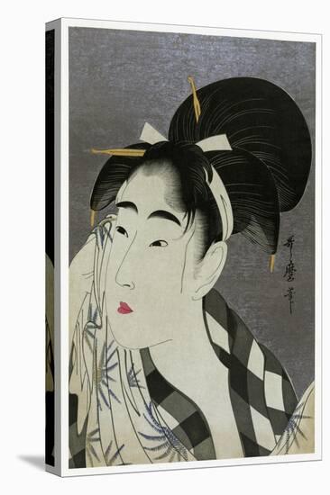 Woman Wiping Sweat, 1798-Kitagawa Utamaro-Premier Image Canvas