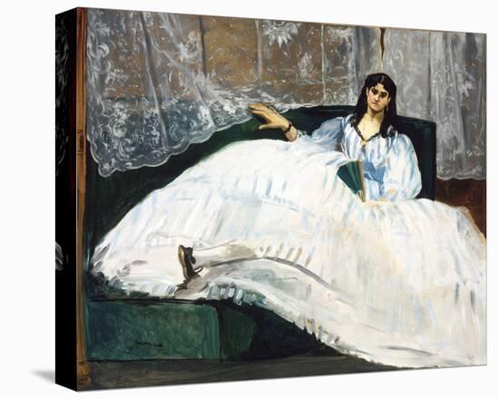 Woman with a Fan, 1862-Edouard Manet-Stretched Canvas