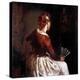 Woman with a Fan, 19Th Century (Painting)-Filippo Palizzi-Premier Image Canvas