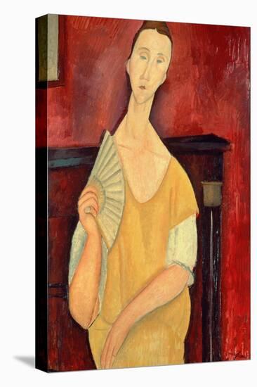 Woman with a Fan (Lunia Czechowska) 1919-Amedeo Modigliani-Premier Image Canvas