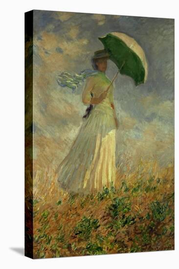Woman with an Umbrella Turned to the Right-Claude Monet-Premier Image Canvas