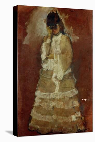 Woman with Binoculars-Edgar Degas-Premier Image Canvas