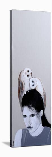 Woman with Two Owls, 2016,-Susan Adams-Premier Image Canvas