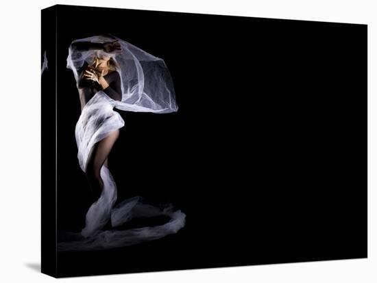 Woman with Veil in Motion-Antonino Barbagallo-Premier Image Canvas