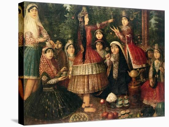 Women and Children in a Garden, 19th Century-null-Premier Image Canvas