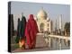 Women at Taj Mahal on River Yamuna, India-Claudia Adams-Premier Image Canvas