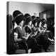 Women Aviation Workers under Hair Dryers in Beauty Salon, North American Aviation's Woodworth Plant-Charles E^ Steinheimer-Premier Image Canvas