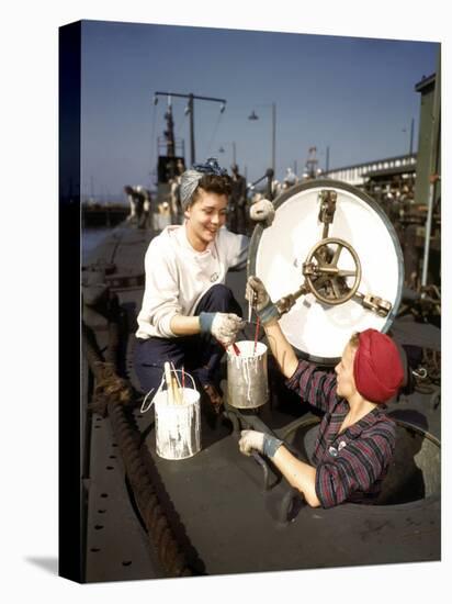 Women Building Submarines at Electric Boat Co., New London, Conn-Bernard Hoffman-Premier Image Canvas