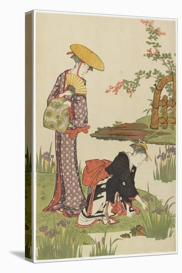 Women by an Iris Pond, 1785-Torii Kiyonaga-Premier Image Canvas