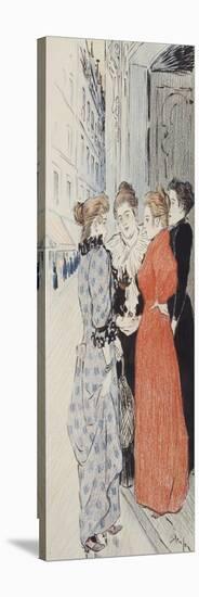 Women Conversing in the Street-Théophile Alexandre Steinlen-Premier Image Canvas