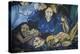 Women Crying in Front of Men in Chains, Mural in Orgosolo, Sardinia, Italy-null-Premier Image Canvas